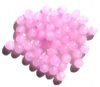 50 6mm Coated Translucent Light Mauve Round Glass Beads